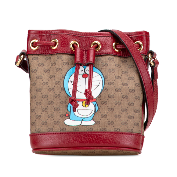 Pre-Loved Gucci Micro GG Supreme Doraemon Bucket Bag - Picture 1 of 10
